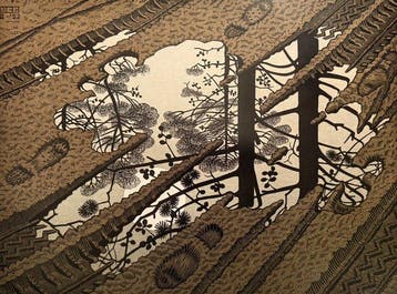 M.C. Escher - “Puddle, 1952”. Gedateerd en gesigneerd in de