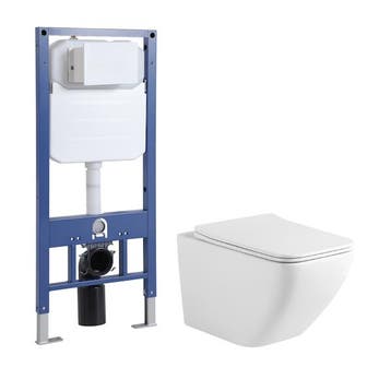 SALE - Salvo 52 - Glans wit - Toiletset - Hangend - Soft, Ophalen of Verzenden, Nieuw