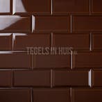 Wandtegel metro 10x20 victorian melado glans oud bruin, Doe-het-zelf en Verbouw, Tegels, Ophalen, Nieuw, 10 m² of meer, Wandtegels