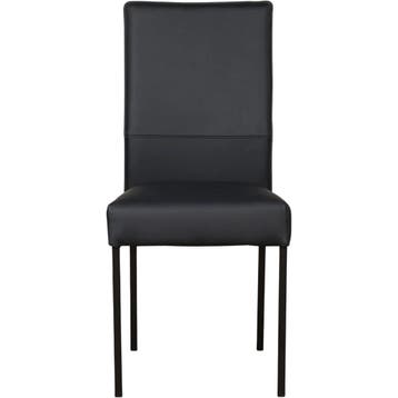 Leren eetkamerstoel Real - Toledo Pacific (donkerblauw) -, Huis en Inrichting, Stoelen, Blauw, Nieuw, Ophalen of Verzenden, Industrieel, Modern