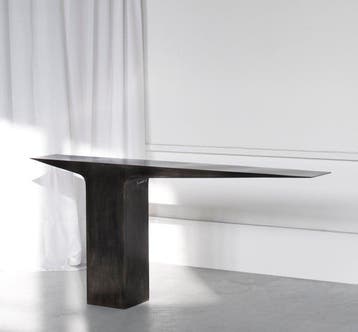 Pol Quadens - Wandtafel - Staal - console Blade zwart, Antiek en Kunst