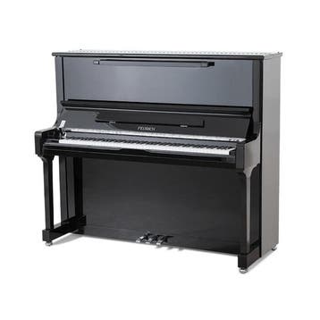 Feurich 133 - Concert PE chroom piano, Nieuw, Zwart, Piano