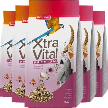 5x Beaphar XtraVital Papegaai 1 kg (Konijnenvoer), Verzenden, Nieuw, Overige typen