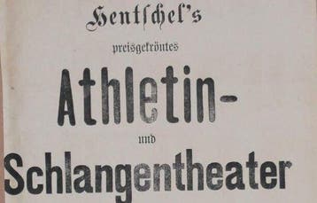 Hentschels preisgekröntes Athletin- und Schlangentheater -, Antiek en Kunst, Antiek | Boeken en Bijbels