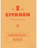 1961 CITROEN 2CV INSTRUCTIEBOEKJE NEDERLANDS