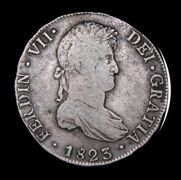 Spanje. Fernando VII. 8 Reales 1823 Potosí PJ