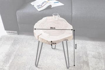 Massief houten bijzettafel GOA 40cm acaciaboomstam, Ophalen of Verzenden, Nieuw