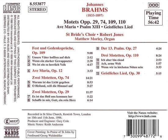 St. Brides Choir - Brahms: Motets: Ave Maria | (CD), Cd's en Dvd's, Cd's | Overige Cd's, Verzenden