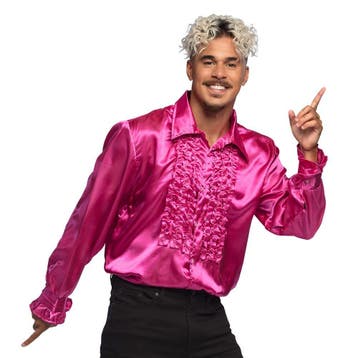 Disco Blouse Roze, Verzenden, Nieuw, Feestartikel