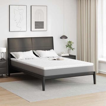 vidaXL Kokos Topper Wit 140 x 200 cm Jacquard stof, Verzenden, Nieuw, Wit