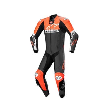 Alpinestars Missile V2 Ward 1Pc lederen pak Zwart Rood Fluo, Nieuw met kaartje, Overall, Alpinestars, Heren