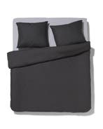 HEMA Dekbedovertrek 200x200/220cm zacht katoen donkergrijs, Verzenden, Nieuw