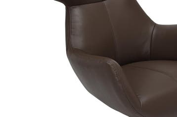 Fauteuil VOGUE 360° draaibaar, kunstleer bruin met zwart, Huis en Inrichting, Ophalen of Verzenden, Nieuw
