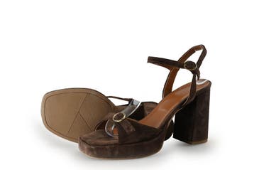 Manfield Sandalen in maat 37 Bruin, Bruin, Verzenden, Sandalen of Muiltjes, Zo goed als nieuw