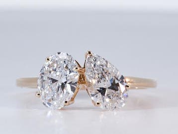 Veiling - 14k geelgouden ring - 2.05 ct LG, Sieraden, Tassen en Uiterlijk, Ringen, Nieuw