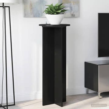 vidaXL Plantenstandaard 2 st Zwart Ø40 x 100 cm Bewerkt hout, Verzenden, Nieuw
