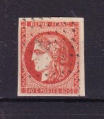 Frankrijk 1870 - Ceres rouge-sang - Obl. ancre - gesigneerd, Gestempeld