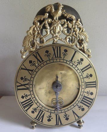 Klok (6) - Messing en ijzer - 1700-1750, Antiek en Kunst, Antiek | Klokken