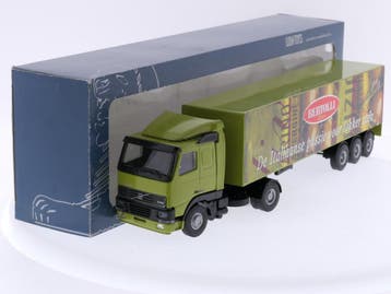 Schaal 1:50 Lion-toys No. 36 Volvo FH12 trekker met trail..., Hobby en Vrije tijd, Ophalen of Verzenden, Gebruikt