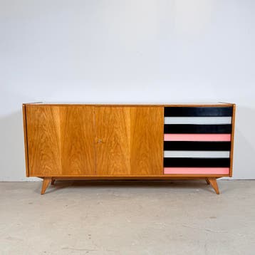 U460 sideboard met gekleurde lades, Jií Jiroutek, 150 tot 200 cm, Vintage, Ophalen of Verzenden, Zo goed als nieuw
