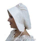 Katoenen Middeleeuwen Kapje, Kleding | Dames, Carnavalskleding en Feestkleding, Verzenden, Nieuw