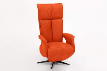 Relaxfauteuil Uitgeest - relaxfauteuils - Oranje, Nieuw, Stof