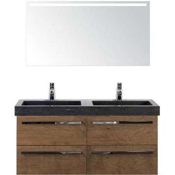 Seville Badmeubelset 120 cm - 4 Laden Tabacco - Wastafel, Huis en Inrichting, Ophalen of Verzenden, Nieuw