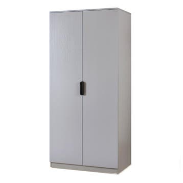 Kledingkast Eiselfing 176x80x52 cm met 4 vakken grijs [en.ca, Verzenden, Nieuw