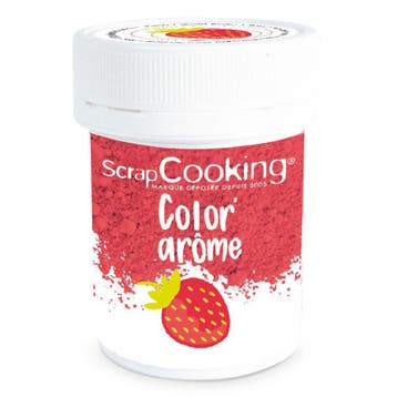 ScrapCooking Aardbei Smaak- en Kleurpoeder Roze 10g, Verzenden, Nieuw