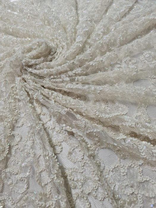 Solstiss - Textiel - 690 cm - 90 cm - haute couture, Antiek en Kunst, Antiek | Kleden en Textiel