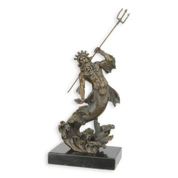A BRONZE SCULPTURE OF POSEIDON (Beeldjes - Decoratie), Verzenden, Nieuw