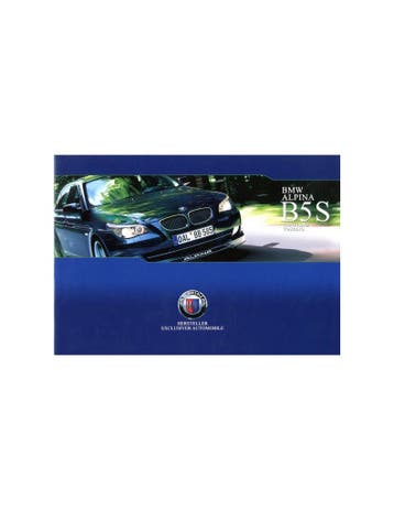 2007 BMW ALPINA B5 S BROCHURE DUITS, Boeken, Nieuw, Author
