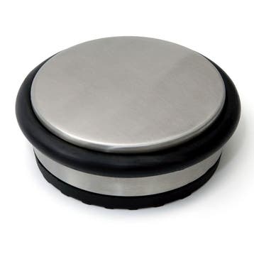 Deurstopper vloermodel losse schijf Ø92x40 mm RVS finish, Ophalen of Verzenden, Nieuw, Rvs, Overige typen