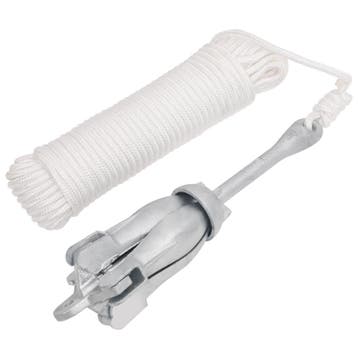 vidaXL Anker met touw inklapbaar 4 kg thermisch verzinkt, Verzenden, Nieuw