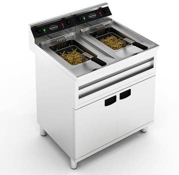 Friteuse Staand | 2 x 12L | 2 x 9kW Combisteel, Verzenden, Nieuw in verpakking