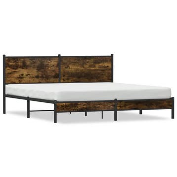 Tweepersoonsbed 160x200 - Industrieel | Retourdeal 54% Kort, Huis en Inrichting, Overige materialen, Gebruikt, Bruin, Klassiek
