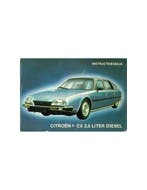 1981 CITROEN CX 2.5 LITER DIESEL INSTRUCTIEBOEKJE