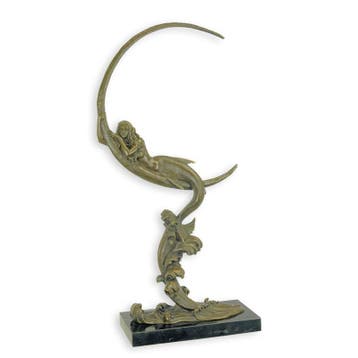 BRONZEN BEELD VAN DE HALVE MAAN MET ZEEMEERMIN (Interieur), Verzenden, Nieuw