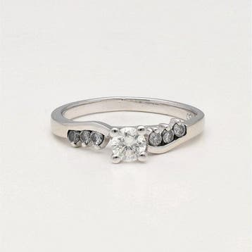 Ring - 18 karaat Witgoud Diamant (Natuurlijk), Nieuw