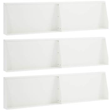 vidaXL Keerwand 6 st 80 x 12 x 30 cm Staal Wit, Verzenden, Nieuw