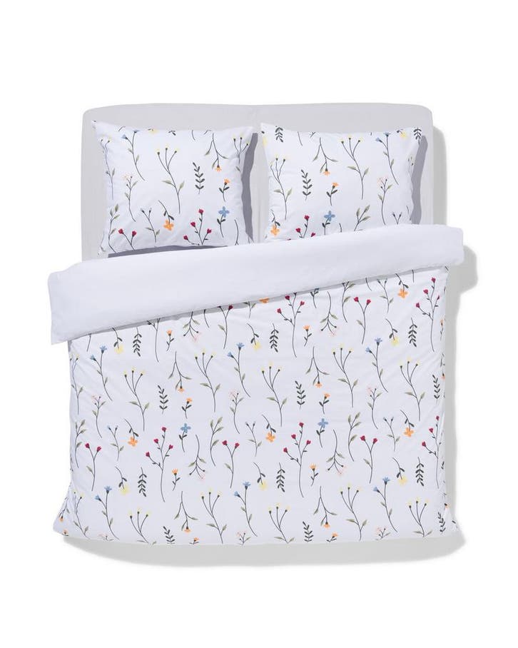 HEMA Dekbedovertrek 240x200/220cm zacht katoen veldbloemen, Huis en Inrichting, Slaapkamer | Beddengoed, Nieuw, Verzenden