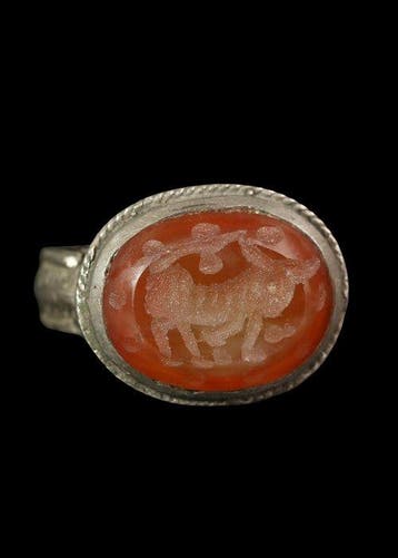 Islamitische Ottomaanse/Bedoeïense stijl Zilvermetaal Ring, Antiek en Kunst