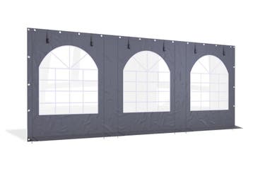 Partytent zijwand PVC met ramen en ritsen | 6 meter | 220cm, Doe-het-zelf en Verbouw, Ophalen of Verzenden, Nieuw, Zeil