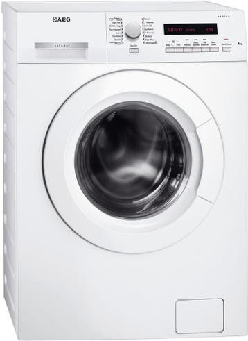 AEG L73480FL - Wasmachine - 8 kg - 1400 tpm, Ophalen of Verzenden, Zo goed als nieuw, Voorlader, 85 tot 90 cm