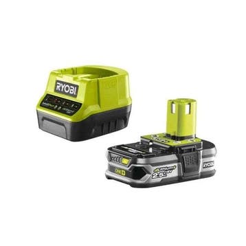RYOBI Lader + 1 batterij 18 V 2,5 Ah (werktuigmachine), Doe-het-zelf en Verbouw, Verzenden, Nieuw
