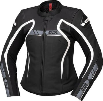 IXS RS-600 1.0 Dames Zwart Wit Leren Motorjas, Motoren, Kleding | Motorkleding, Nieuw met kaartje, Verzenden, Jas | leer, IXS