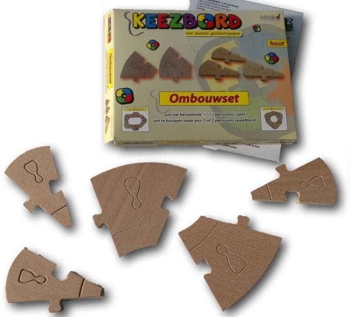 Keezbord Ombouwset 3-5-7 Personen Hout | Keezbord -, Hobby en Vrije tijd, Gezelschapsspellen | Bordspellen, Nieuw, Verzenden
