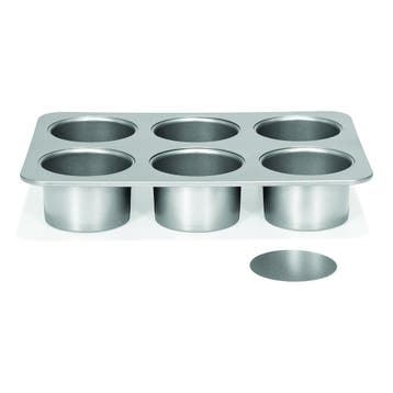 Patisse Mini Cheesecake Bakvorm Losse Bodems Silver-Top Ø8cm, Verzenden, Nieuw