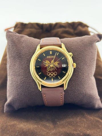 Seiko Kinetic 5M42-0F60 Nagano Olympic - Mens Watch Vintage, Nieuw