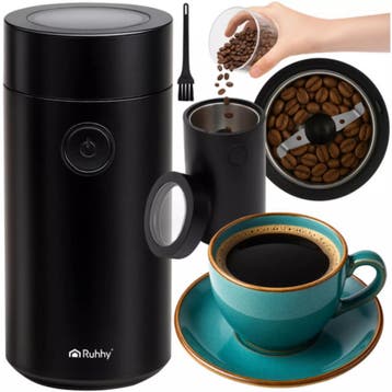 Ruhhy elektrische koffiemolen – compact en BPA-vrij – 15, Ophalen of Verzenden, Nieuw